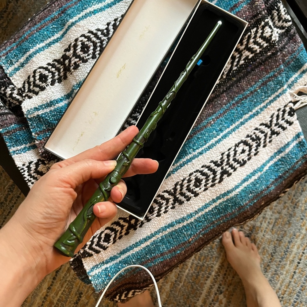 NIB Hermione Granger Wand Green Illuminates